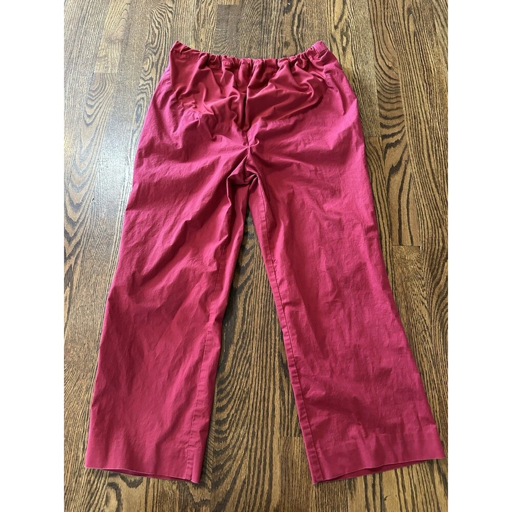 Gap Maternity Stretch Adjustable Waist Cotton‎ Pants Red Size Medium Work Office